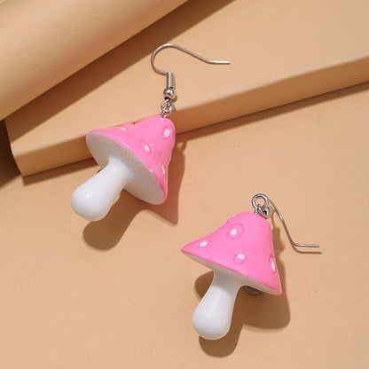 1 Piece Fashion Mushroom Resin No Inlaid Earrings