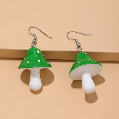 1 Piece Fashion Mushroom Resin No Inlaid Earrings