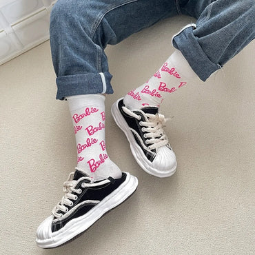 Women'S Fashion  Cotton Printing Crew Socks A Pair