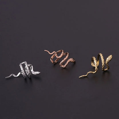 Ear Cartilage Rings & Studs Fashion Snake Copper Plating Artificial Gemstones