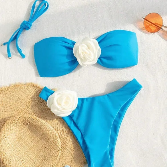 Women'S Floral 2 Pieces Set Bikinis Swimwear
