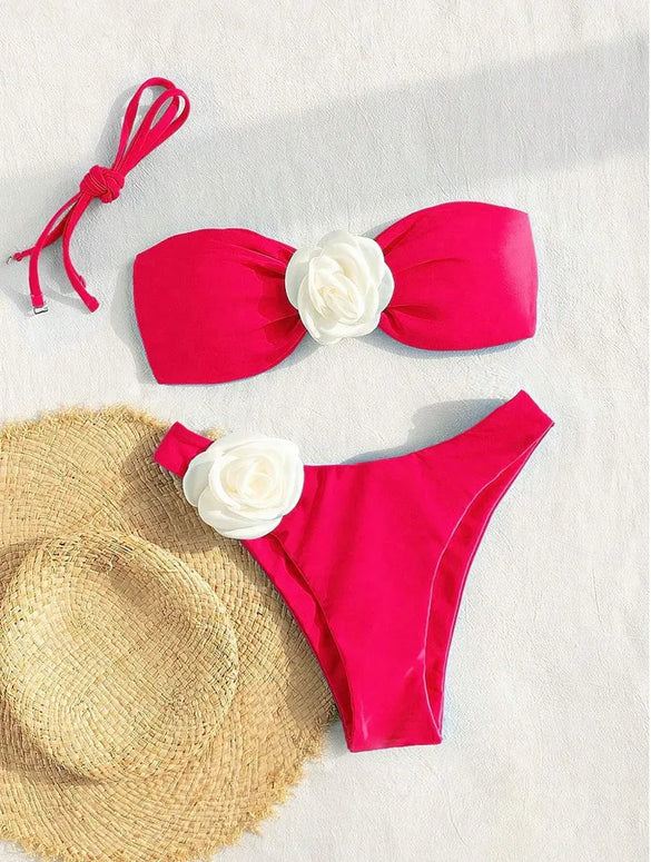 Women'S Floral 2 Pieces Set Bikinis Swimwear