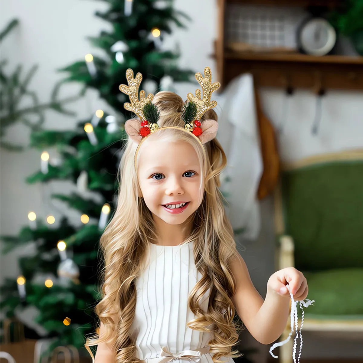 Women'S Girl'S Cute Antlers Plastic Hair Band