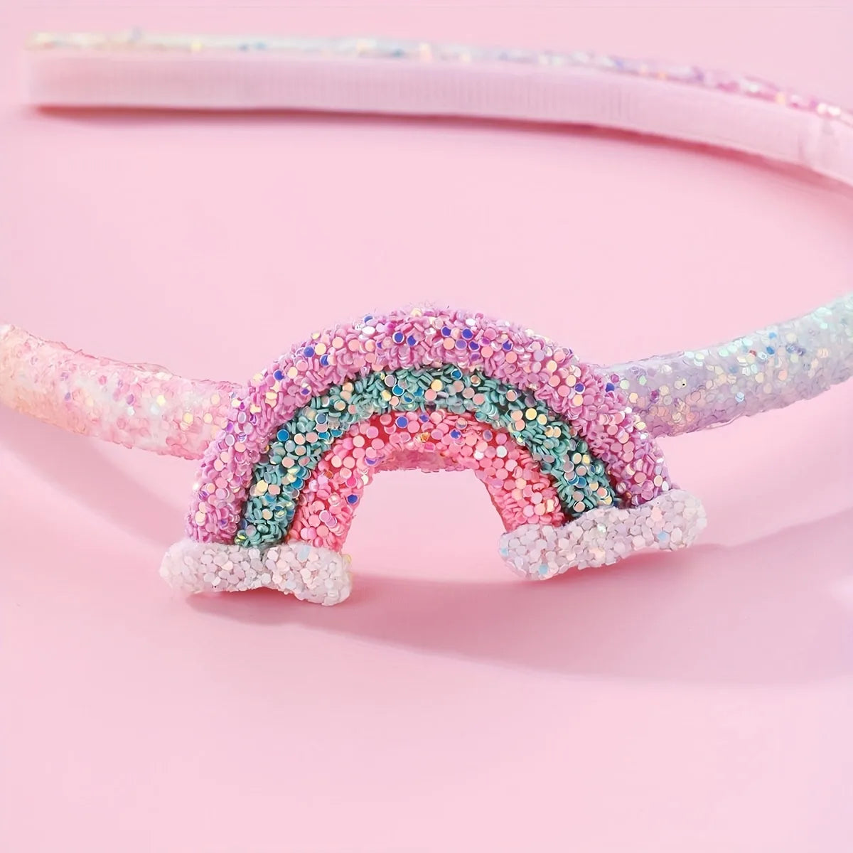 Women'S Girl'S Elegant Princess Glam Rainbow Plastic Layered Three-Dimensional Hair Band