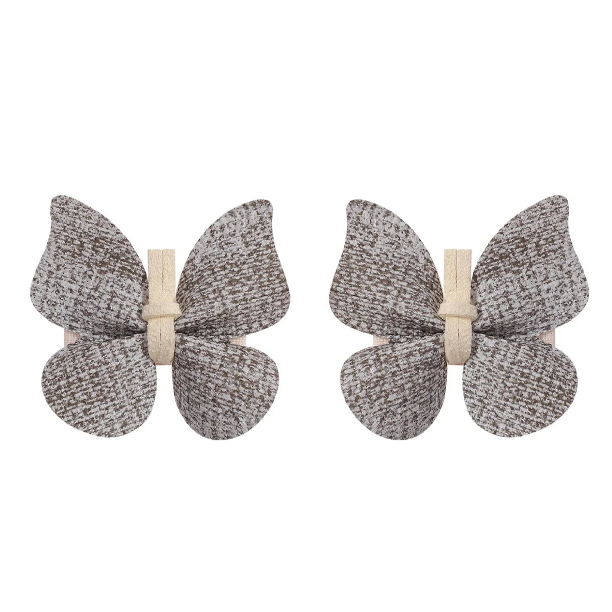 Women'S Girl'S Retro Sweet Butterfly Pu Leather Hair Clip