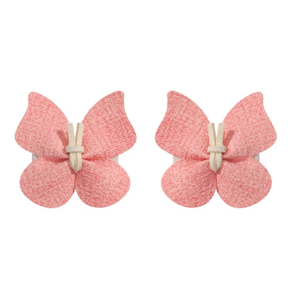 Women'S Girl'S Retro Sweet Butterfly Pu Leather Hair Clip