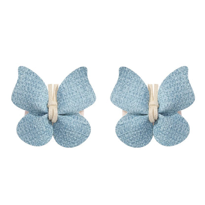 Women'S Girl'S Retro Sweet Butterfly Pu Leather Hair Clip