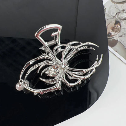 Women'S Gothic Funny Cool Style Spider Bow Knot Alloy Inlay Rhinestones Hair Claws