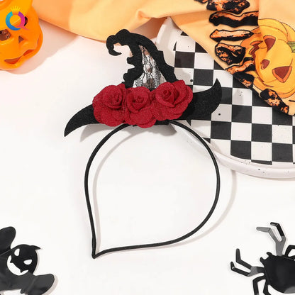 Women'S Gothic Hip-Hop Color Block Hair Clip Hair Band