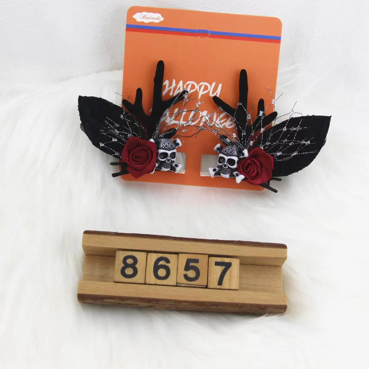 Women'S Hip-Hop Funny Halloween Pattern Pumpkin Alloy Mixed Materials Hair Clip Hair Band