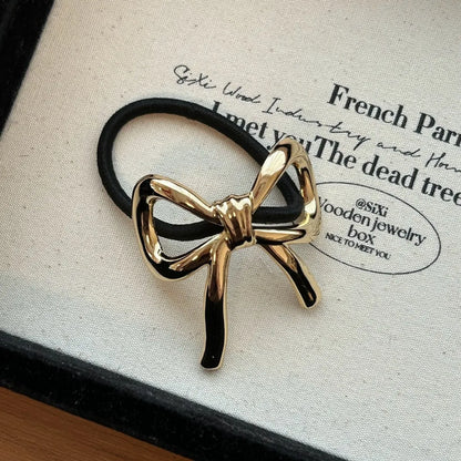 Women'S IG Style French Style Bow Knot Alloy Hair Tie