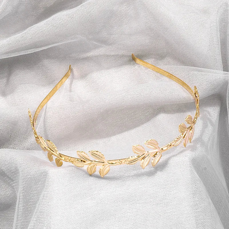 Women'S Ig Style Leaf Flower Alloy Handmade Hair Band