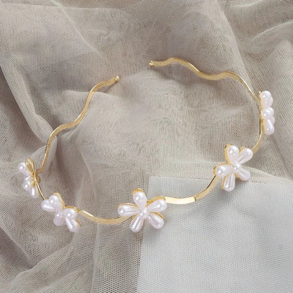 Women'S Ig Style Leaf Flower Alloy Handmade Hair Band