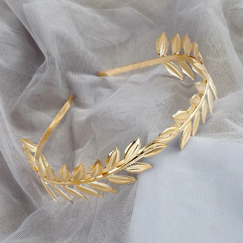 Women'S Ig Style Leaf Flower Alloy Handmade Hair Band