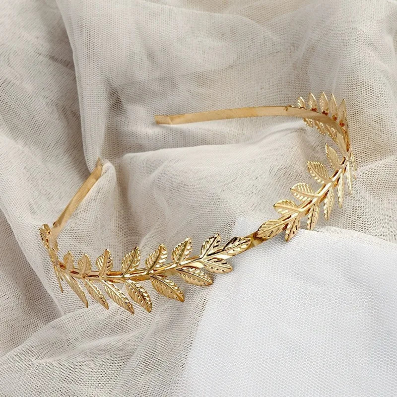 Women'S Ig Style Leaf Flower Alloy Handmade Hair Band