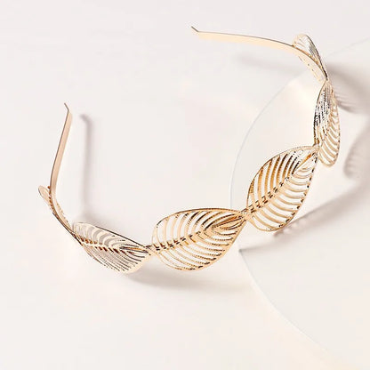 Women'S Ig Style Leaf Flower Alloy Handmade Hair Band