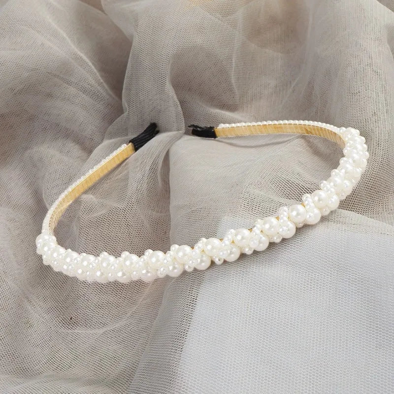 Women'S Ig Style Leaf Flower Alloy Handmade Hair Band