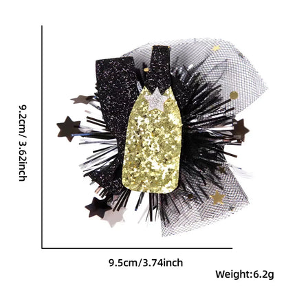 Women'S IG Style Modern Style Trencher Cap Star Crown Sequin Artificial Pearl Gauze Hair Clip