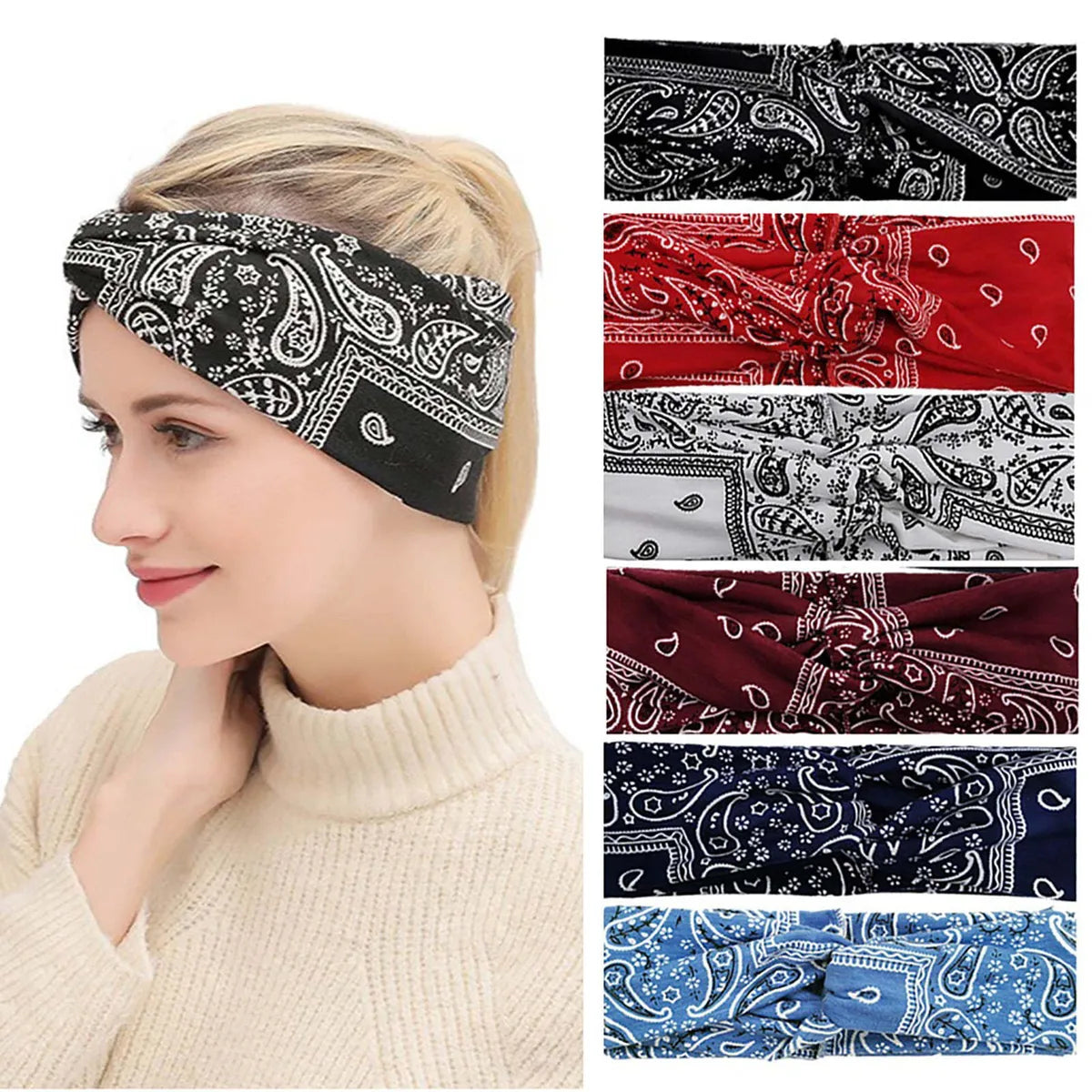 Women'S IG Style Nordic Style Modern Style Printing Geometric Imitation Cotton Hair Band