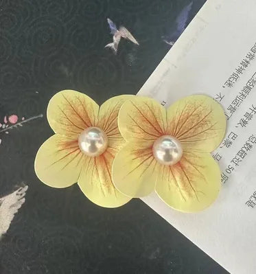 Women'S IG Style Simple Style Korean Style Flower Imitation Pearl Plastic Hair Clip