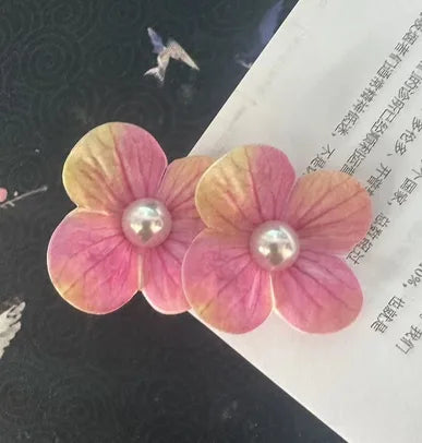 Women'S IG Style Simple Style Korean Style Flower Imitation Pearl Plastic Hair Clip