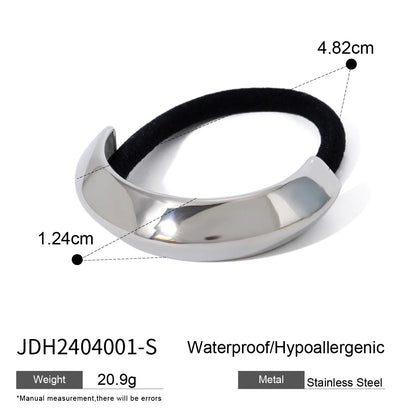 Women'S IG Style Simple Style Solid Color 304 Stainless Steel Hair Tie