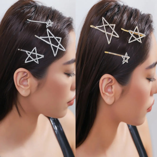 Women'S IG Style Simple Style Star Rhinestone Hollow Out Inlay Rhinestones Hair Clip