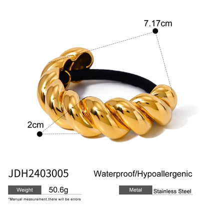 Women'S IG Style Simple Style Twist 304 Stainless Steel Hair Tie