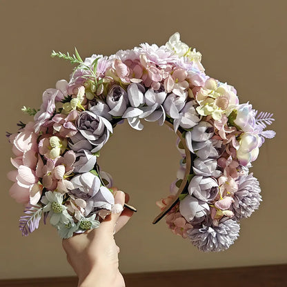 Women'S IG Style Sweet Flower Plastic Cloth Hair Band