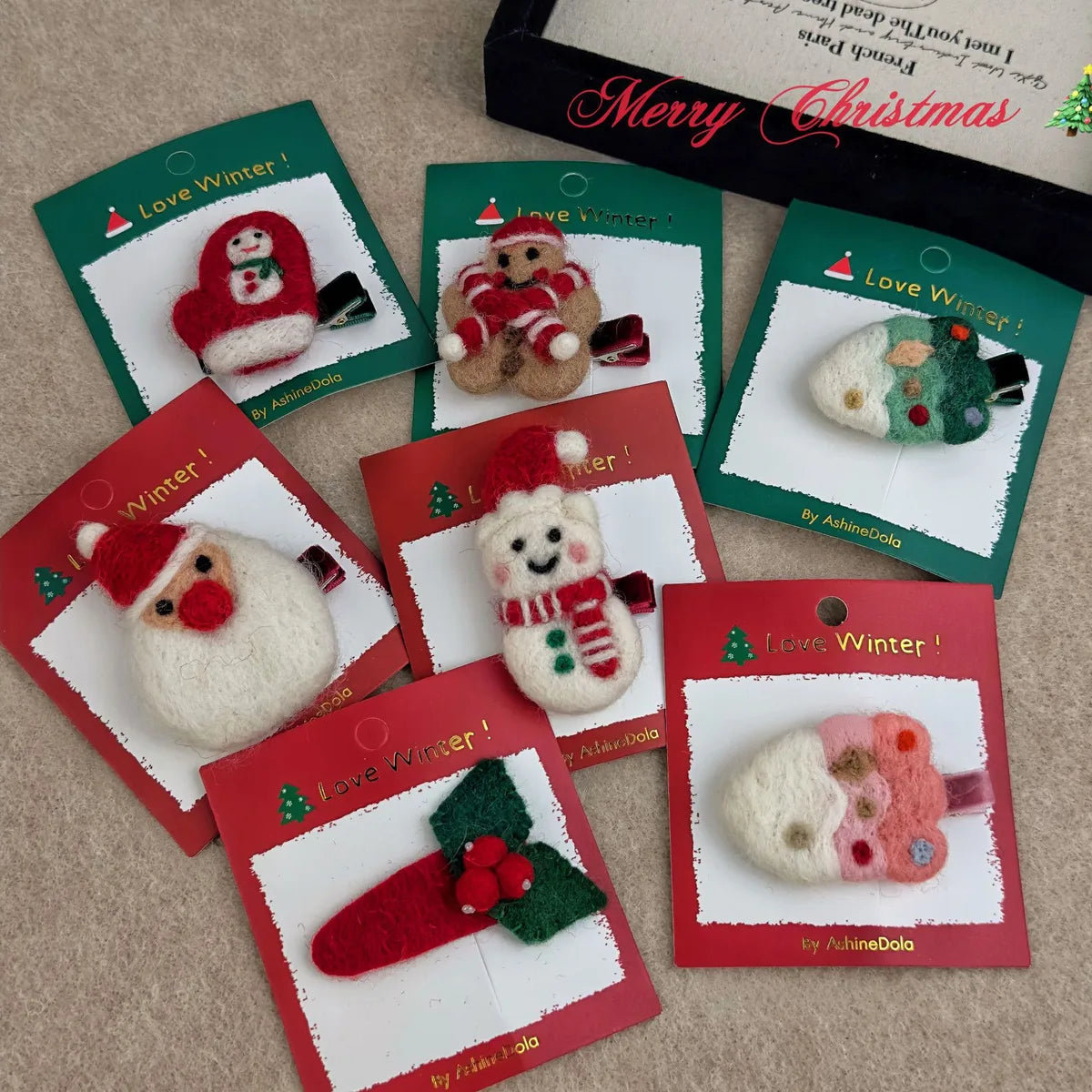 Women'S IG Style Sweet Santa Claus Gingerbread Snowman Plush Hair Clip Hair Band Hair Tie