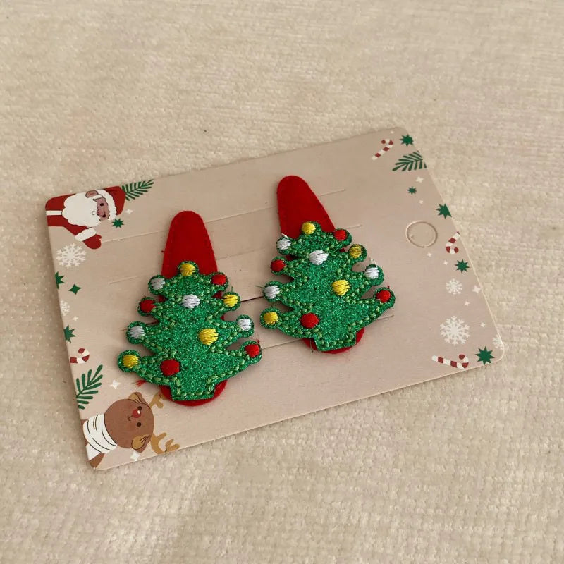 Women'S IG Style Sweet Santa Claus Gingerbread Snowman Plush Hair Clip Hair Band Hair Tie