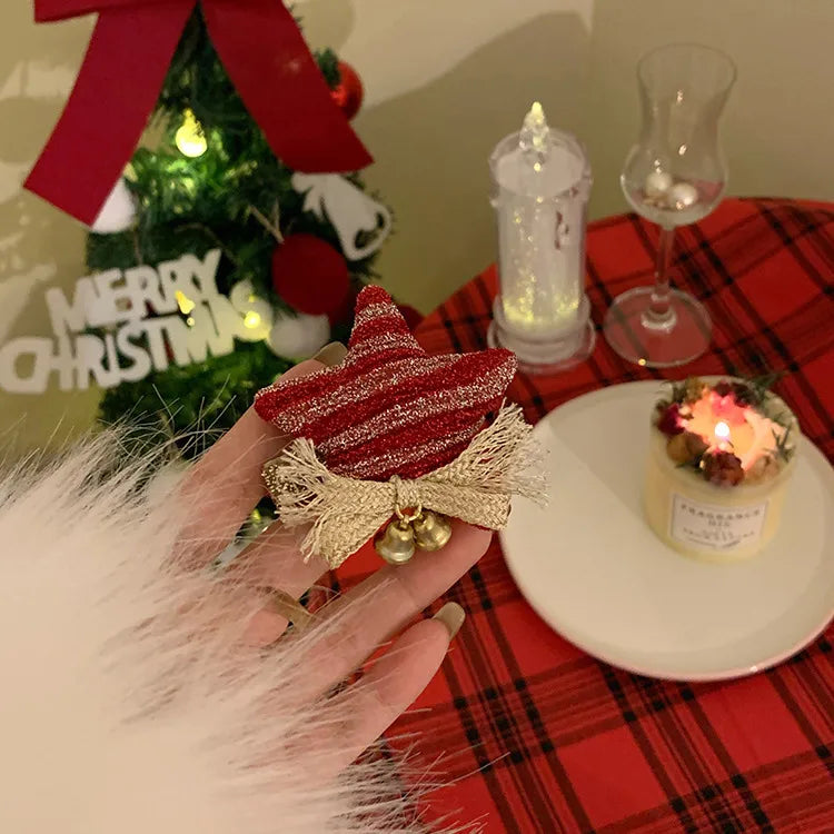 Women'S IG Style Sweet Santa Claus Gingerbread Snowman Plush Hair Clip Hair Band Hair Tie