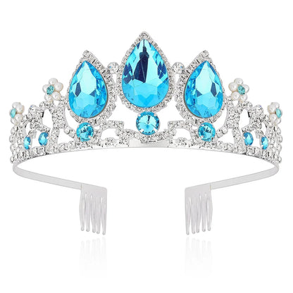 Women'S IG Style Water Droplets Heart Shape Alloy Plating Hollow Out Inlay Crystal Rhinestones Crown