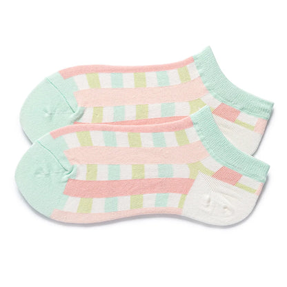 Women'S Japanese Style Plaid Cotton Ankle Socks A Pair