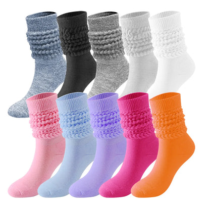 Women'S Japanese Style Solid Color Polyester Cotton Crew Socks A Pair