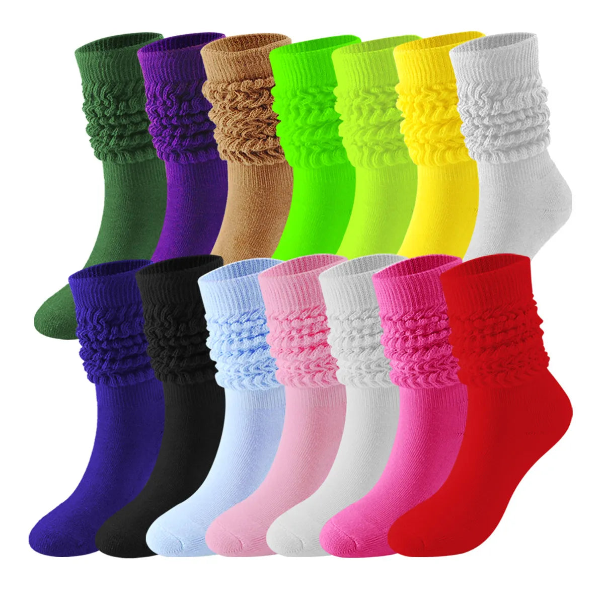 Women'S Japanese Style Solid Color Polyester Cotton Crew Socks A Pair