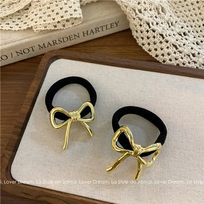 Women'S Korean Style IG Style Bow Knot Metal Hair Tie