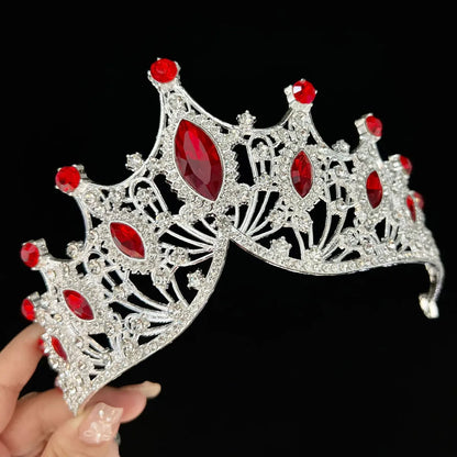 Women'S Lady Crown Alloy Rhinestone Plating Hair Band