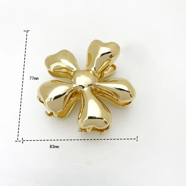 Women'S Lady Flower Alloy Plating Hair Claws