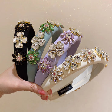 Women'S Lady Flower Rhinestone Hair Band