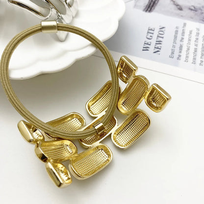 Women'S Lady Geometric Alloy Plating Hair Tie