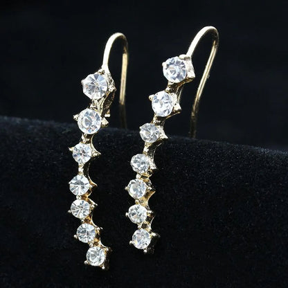 Women's Long Earrings With Rhinestones