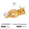 Women'S Marine Style Starfish Shell 304 Stainless Steel Hair Clip