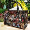 Women'S Medium Pu Leather Letter Elegant Streetwear Square Hook Loop Tote Bag