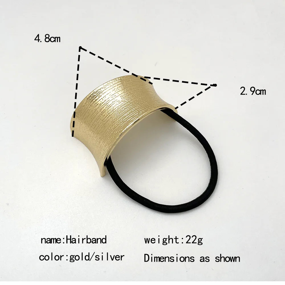 Women'S Modern Style Simple Style Semicircle Alloy Elastic Band Hair Tie