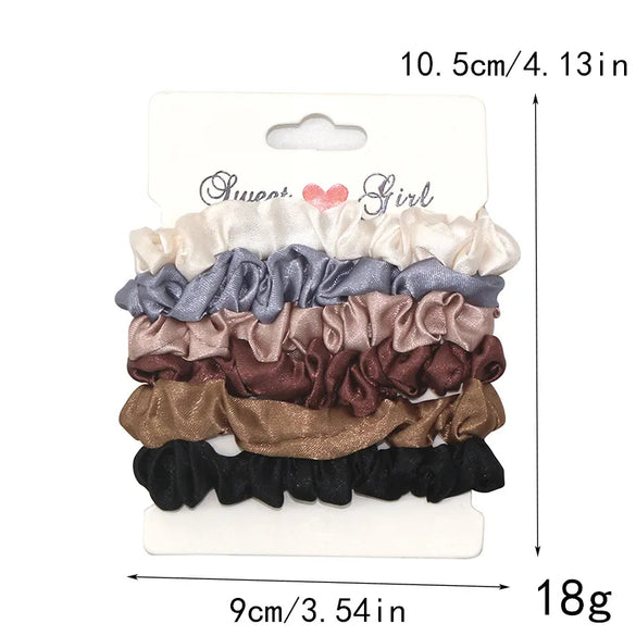 Women'S Modern Style Sweet Korean Style Polka Dots Solid Color Cloth Hair Tie