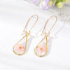 Women'S Pastoral Flowers Alloy Resin Earrings Epoxy Earrings