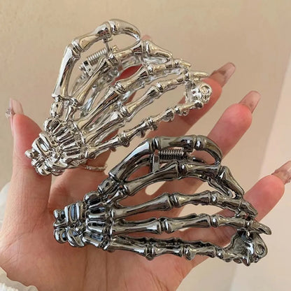 Women'S Punk Paw Print Skull Metal Hair Claws