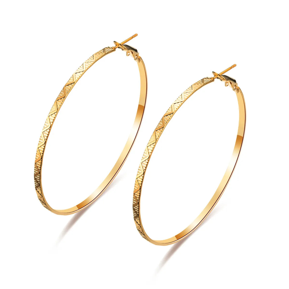 Women'S Retro Big Circle Alloy Earrings