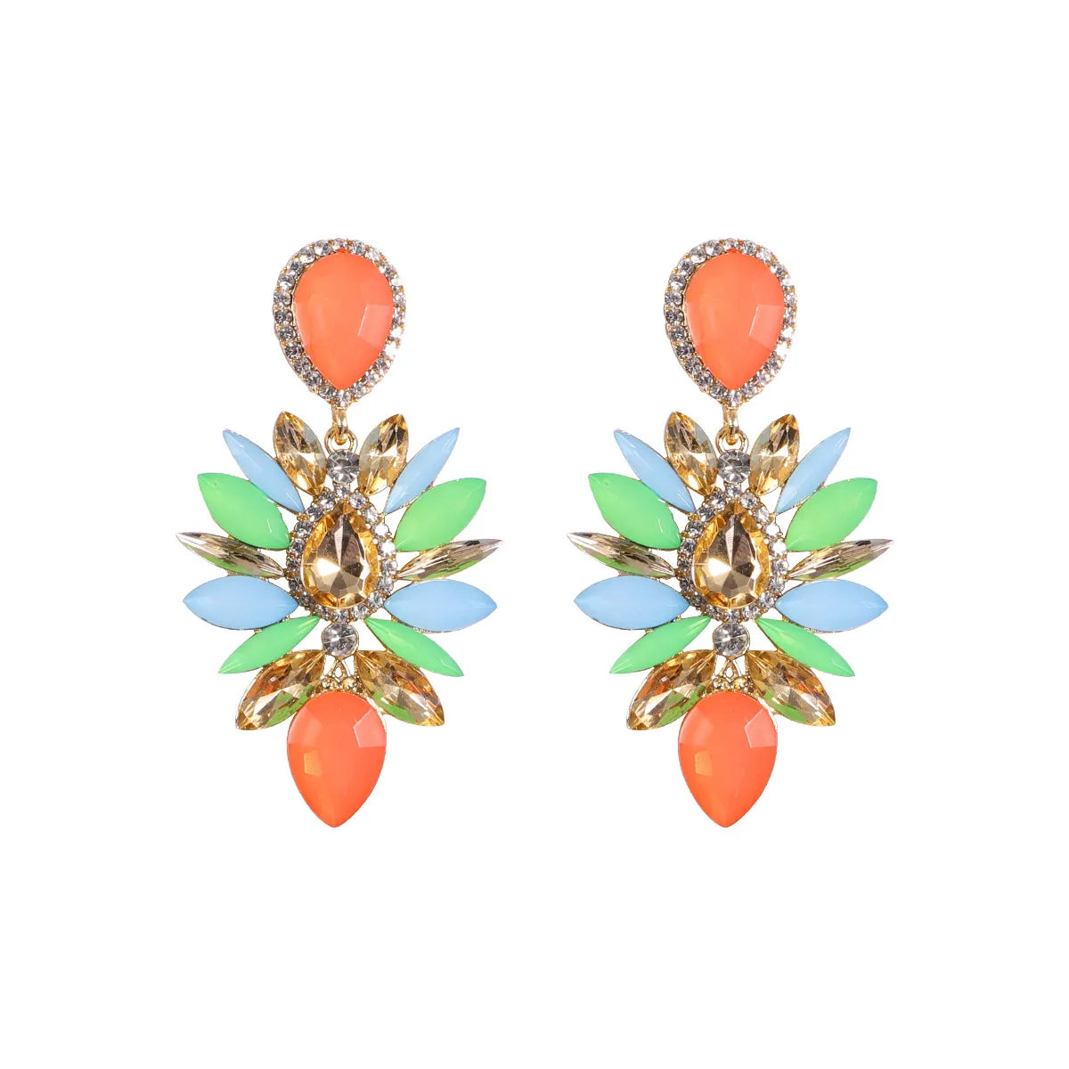 Women's Retro Bohemian Geometric Water Drop Alloy Earrings Diamond Artificial Gemstones Artificial Rhinestones Drop Earrings